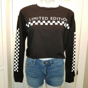 Black Limited Edition Long Sleeve Crop Top